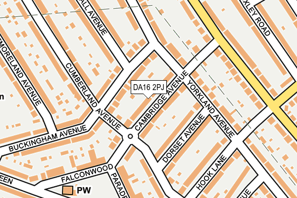 DA16 2PJ map - OS OpenMap – Local (Ordnance Survey)