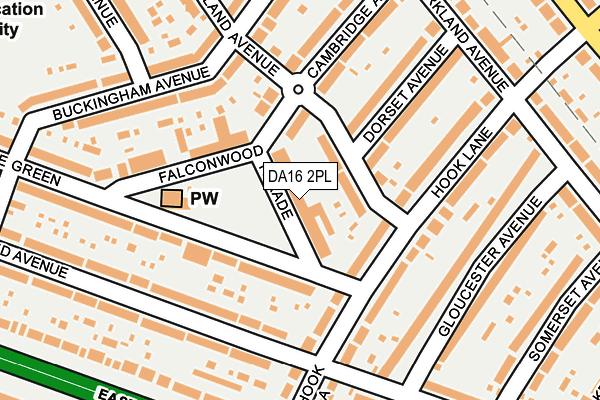 DA16 2PL map - OS OpenMap – Local (Ordnance Survey)