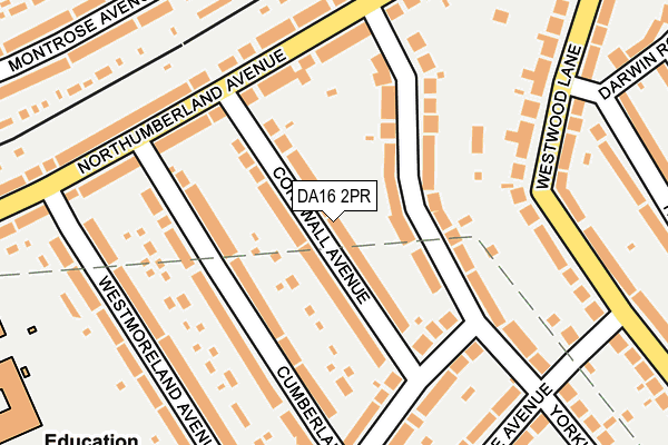 DA16 2PR map - OS OpenMap – Local (Ordnance Survey)