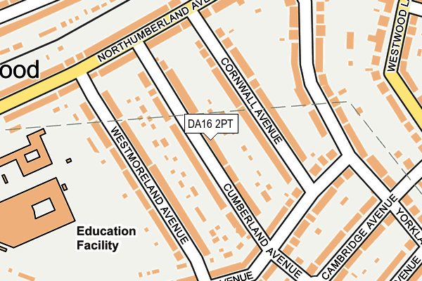 DA16 2PT map - OS OpenMap – Local (Ordnance Survey)