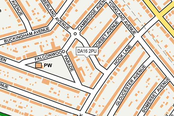 DA16 2PU map - OS OpenMap – Local (Ordnance Survey)