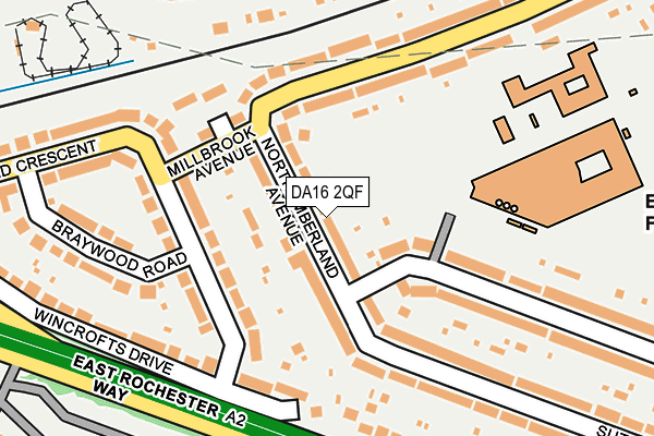 DA16 2QF map - OS OpenMap – Local (Ordnance Survey)