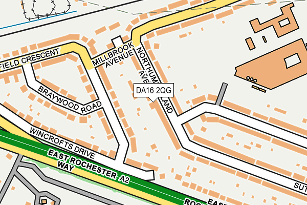 DA16 2QG map - OS OpenMap – Local (Ordnance Survey)