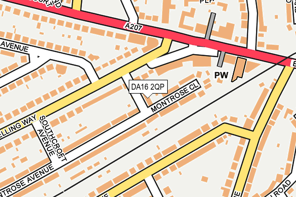 DA16 2QP map - OS OpenMap – Local (Ordnance Survey)