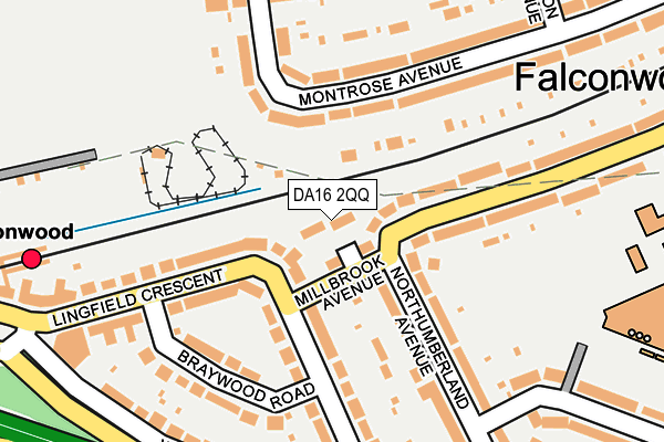 DA16 2QQ map - OS OpenMap – Local (Ordnance Survey)
