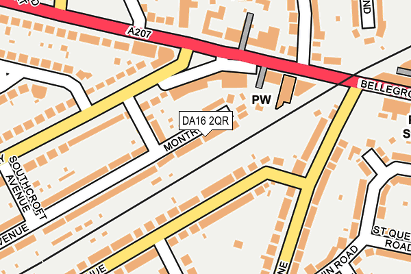 DA16 2QR map - OS OpenMap – Local (Ordnance Survey)