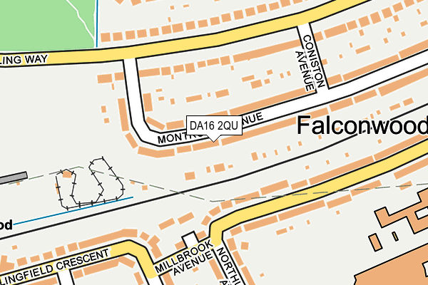 DA16 2QU map - OS OpenMap – Local (Ordnance Survey)
