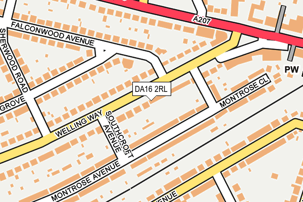 DA16 2RL map - OS OpenMap – Local (Ordnance Survey)
