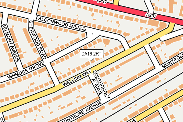 DA16 2RT map - OS OpenMap – Local (Ordnance Survey)