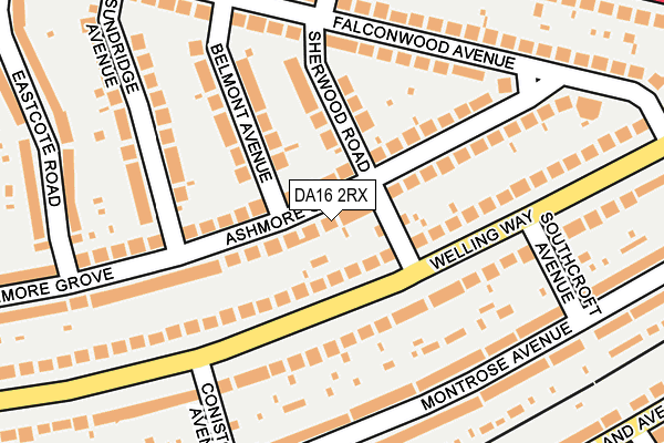 DA16 2RX map - OS OpenMap – Local (Ordnance Survey)