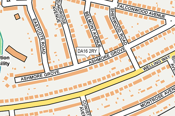 DA16 2RY map - OS OpenMap – Local (Ordnance Survey)