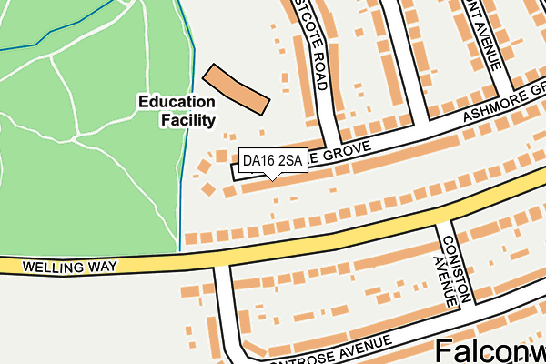 DA16 2SA map - OS OpenMap – Local (Ordnance Survey)