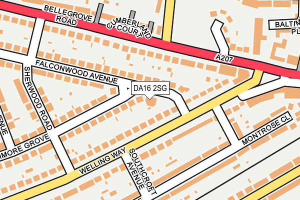 DA16 2SG map - OS OpenMap – Local (Ordnance Survey)