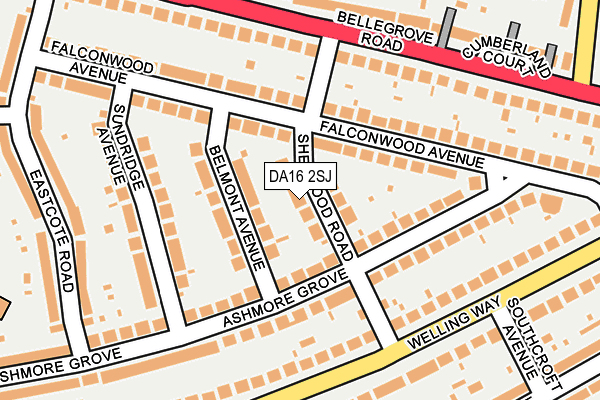 DA16 2SJ map - OS OpenMap – Local (Ordnance Survey)