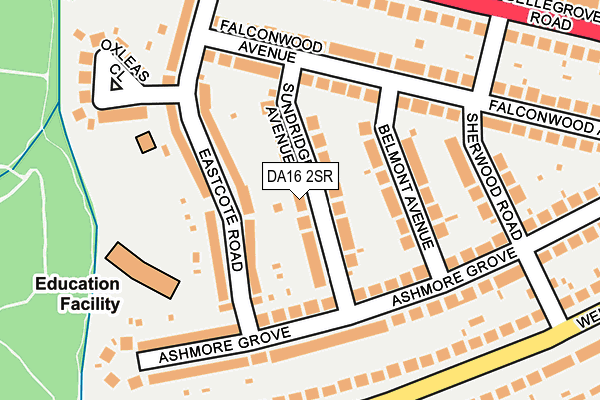 DA16 2SR map - OS OpenMap – Local (Ordnance Survey)