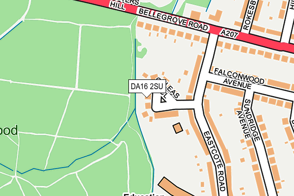 DA16 2SU map - OS OpenMap – Local (Ordnance Survey)