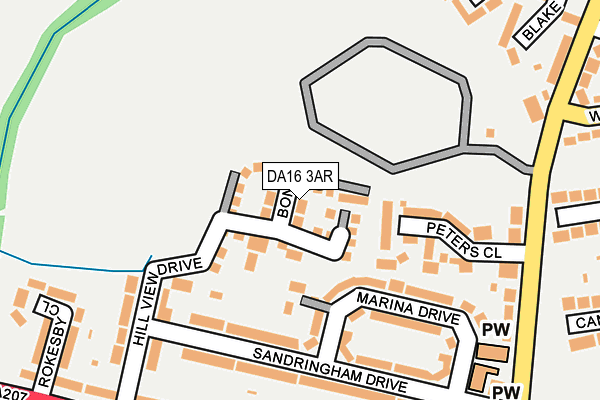 DA16 3AR map - OS OpenMap – Local (Ordnance Survey)