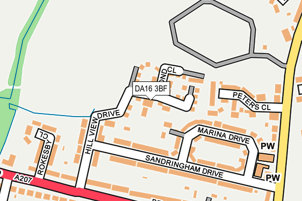 DA16 3BF map - OS OpenMap – Local (Ordnance Survey)