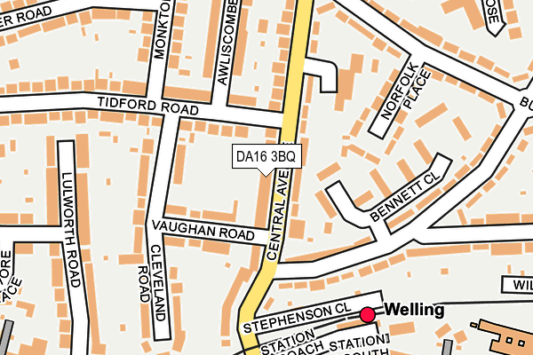 DA16 3BQ map - OS OpenMap – Local (Ordnance Survey)
