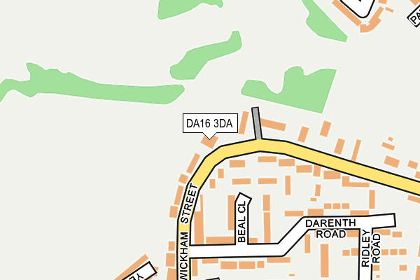 DA16 3DA map - OS OpenMap – Local (Ordnance Survey)