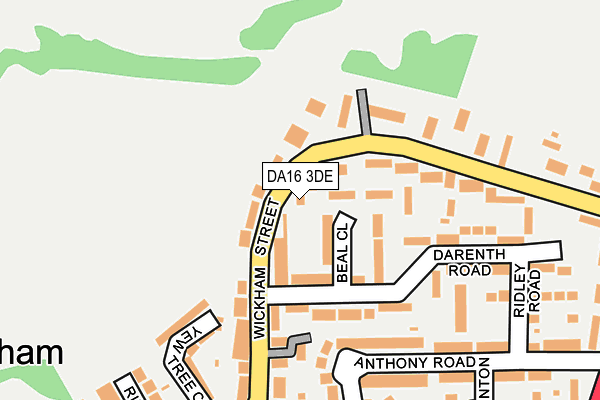 DA16 3DE map - OS OpenMap – Local (Ordnance Survey)