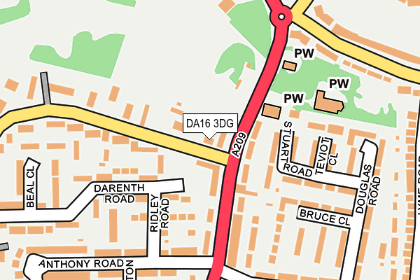 DA16 3DG map - OS OpenMap – Local (Ordnance Survey)