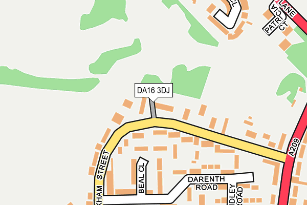 DA16 3DJ map - OS OpenMap – Local (Ordnance Survey)