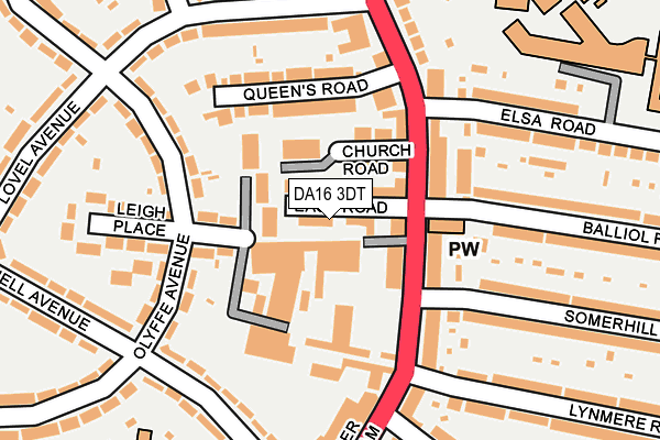DA16 3DT map - OS OpenMap – Local (Ordnance Survey)