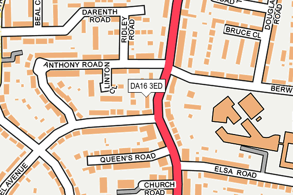 DA16 3ED map - OS OpenMap – Local (Ordnance Survey)