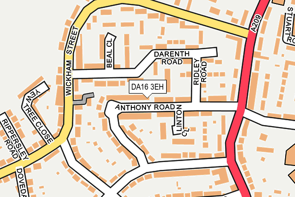 DA16 3EH map - OS OpenMap – Local (Ordnance Survey)