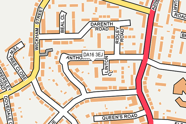 DA16 3EJ map - OS OpenMap – Local (Ordnance Survey)