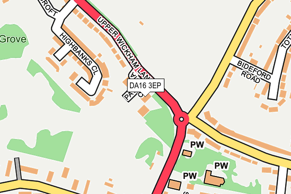 DA16 3EP map - OS OpenMap – Local (Ordnance Survey)