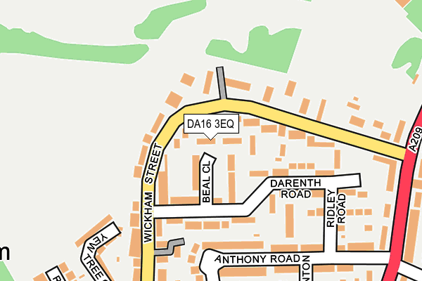 DA16 3EQ map - OS OpenMap – Local (Ordnance Survey)