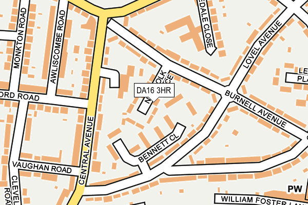 DA16 3HR map - OS OpenMap – Local (Ordnance Survey)