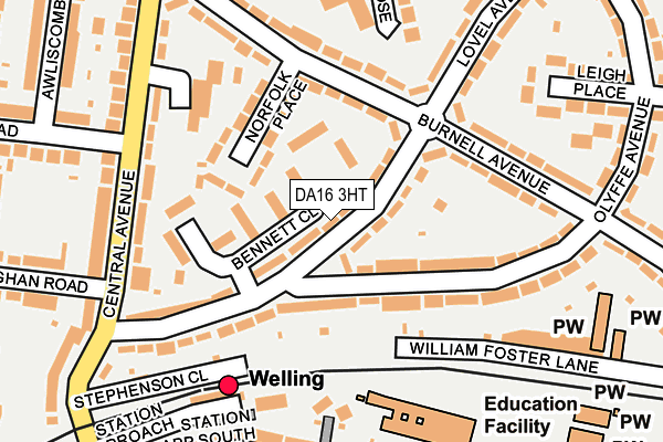 DA16 3HT map - OS OpenMap – Local (Ordnance Survey)