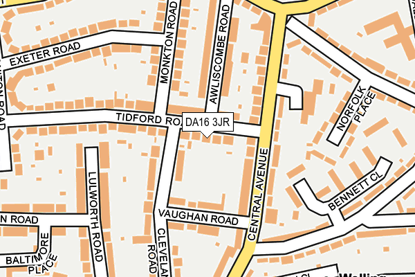 DA16 3JR map - OS OpenMap – Local (Ordnance Survey)