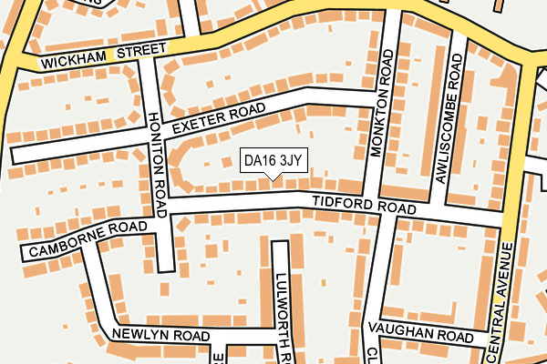 DA16 3JY map - OS OpenMap – Local (Ordnance Survey)