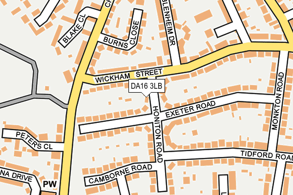DA16 3LB map - OS OpenMap – Local (Ordnance Survey)