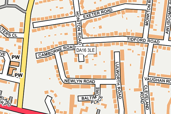 DA16 3LE map - OS OpenMap – Local (Ordnance Survey)