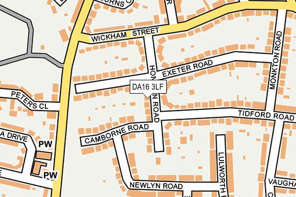DA16 3LF map - OS OpenMap – Local (Ordnance Survey)