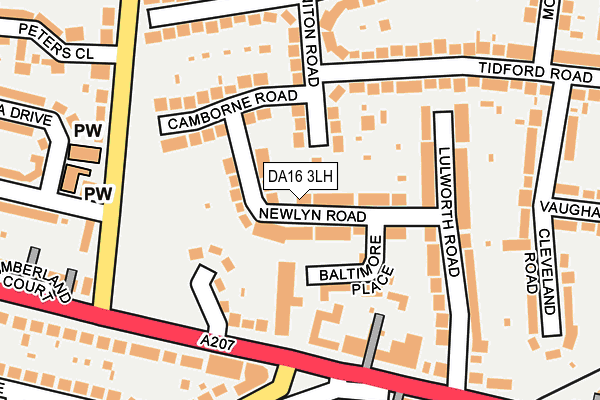 DA16 3LH map - OS OpenMap – Local (Ordnance Survey)
