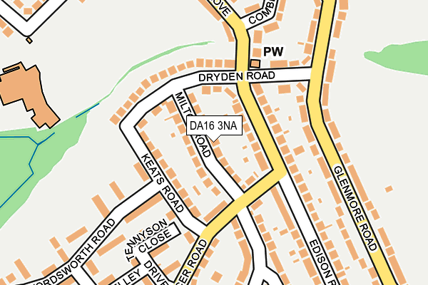 DA16 3NA map - OS OpenMap – Local (Ordnance Survey)