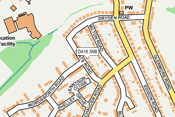 DA16 3NB map - OS OpenMap – Local (Ordnance Survey)