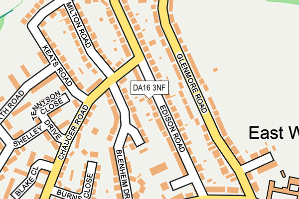 DA16 3NF map - OS OpenMap – Local (Ordnance Survey)