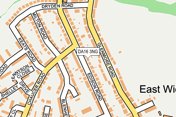 DA16 3NG map - OS OpenMap – Local (Ordnance Survey)