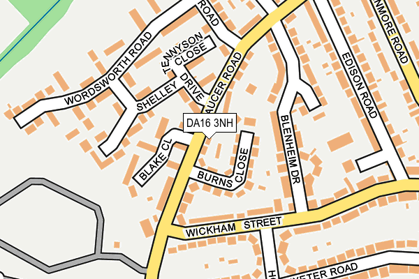 DA16 3NH map - OS OpenMap – Local (Ordnance Survey)
