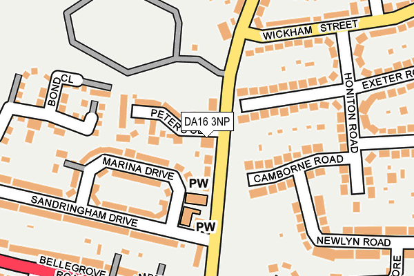 DA16 3NP map - OS OpenMap – Local (Ordnance Survey)