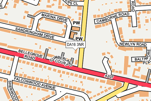 DA16 3NR map - OS OpenMap – Local (Ordnance Survey)