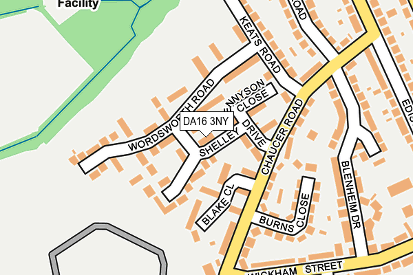 DA16 3NY map - OS OpenMap – Local (Ordnance Survey)