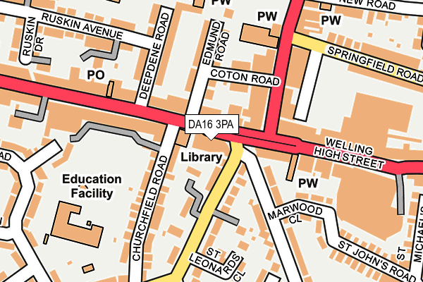 DA16 3PA map - OS OpenMap – Local (Ordnance Survey)